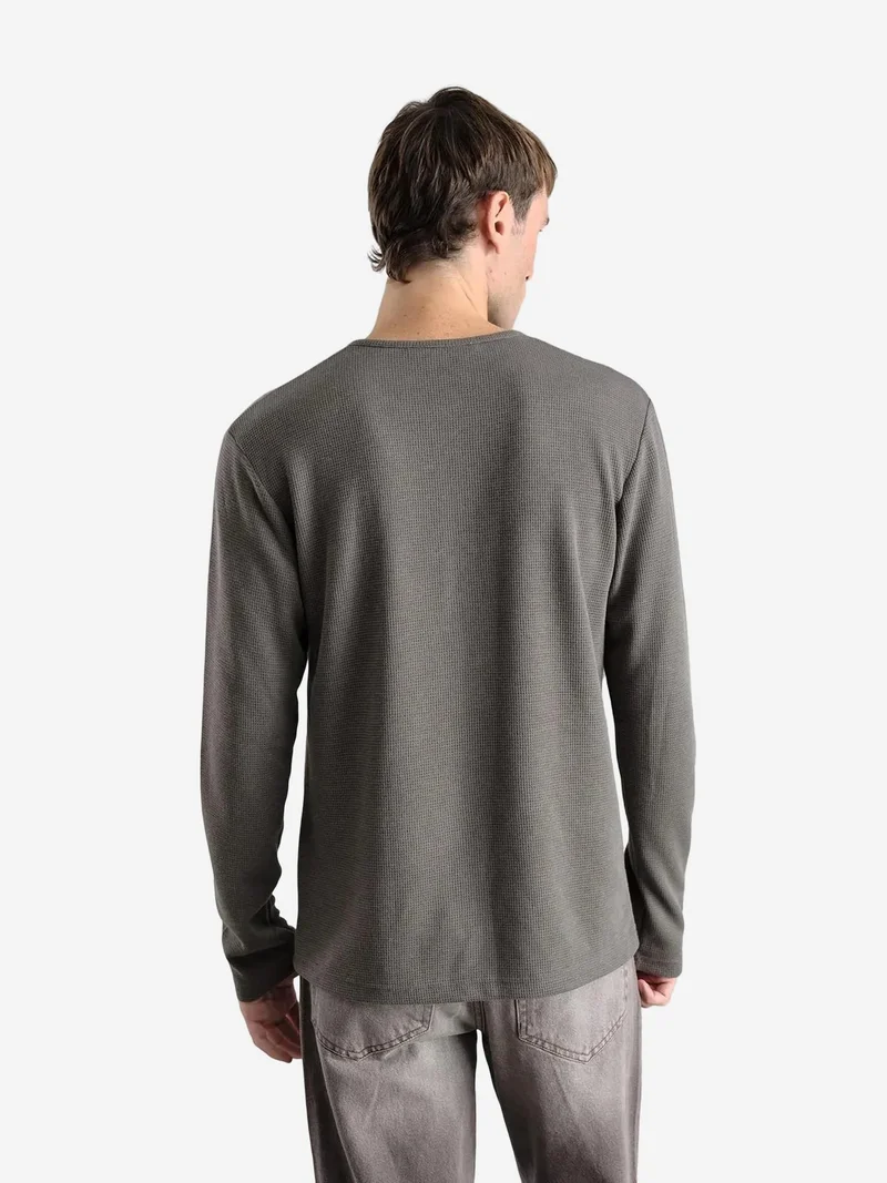 جيستو GIESTO Slim Fit Button Collar Long Sleeve T-Shirt